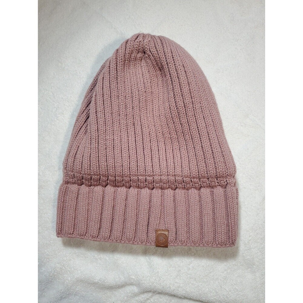 Canada Weather Gear Pink Knit Beanie Faux Fur Lined - Picture 6 of 6